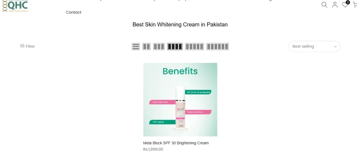 QHC Mela Block SPF 30 brightening cream for dark spots