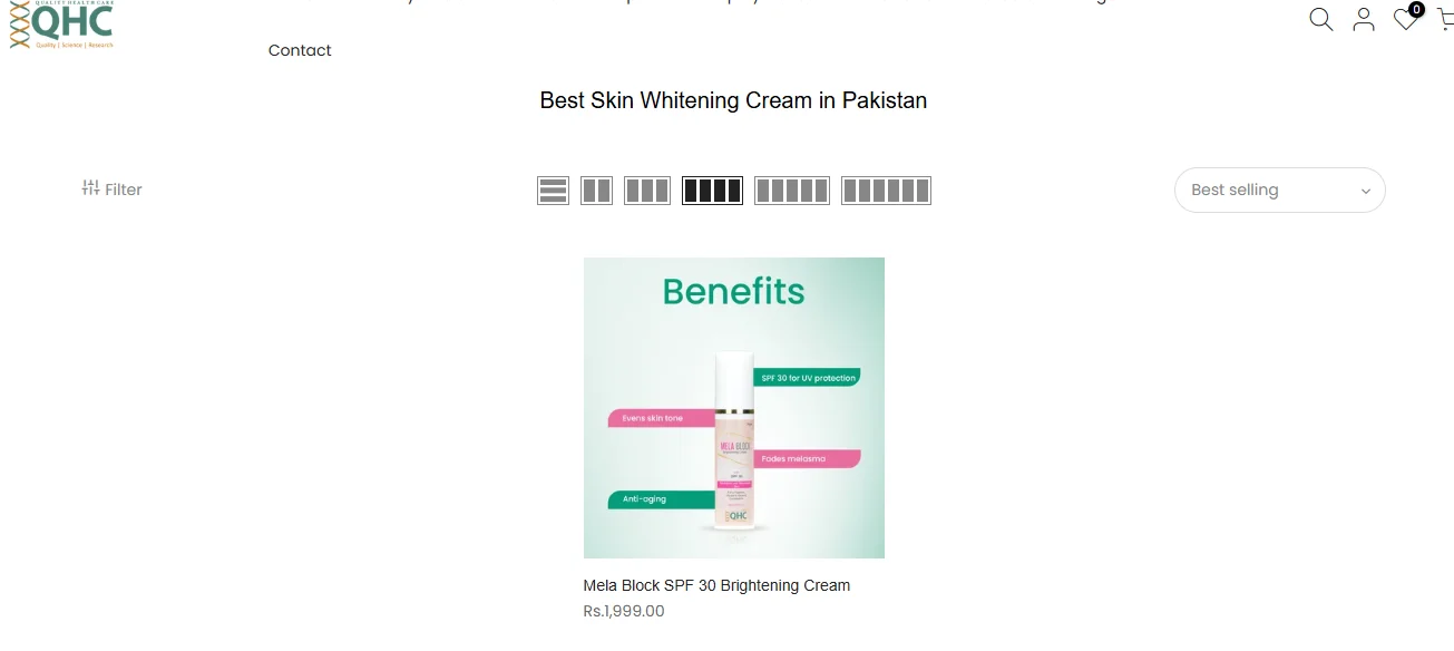 QHC Mela Block SPF 30 brightening cream for dark spots